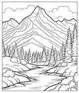Free Printable Mountains Coloring Pages List sketch template