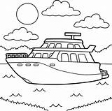 Yacht Vehicles Coloring Page For Kids Colouring Color Vessel Vector  sketch template