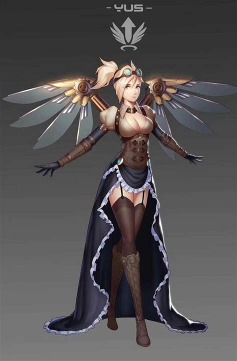 Steampunk Mercy concept skin | Overwatch, Overwatch memes, Overwatch skin concepts