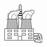 Pollution Air Coloring Pages Factory Smoke Cartoon Environment Color  sketch template
