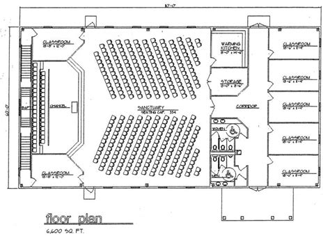 Church Plan #124 | LTH Steel Structures Metal Building Kits, Metal Building Homes, Building ...