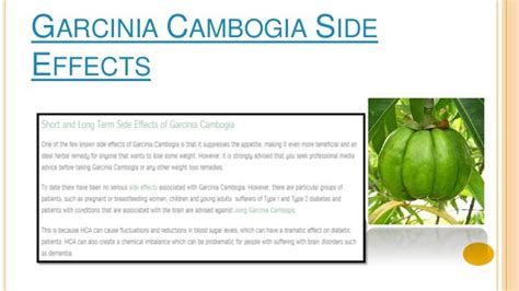 Garcinia cambogia side effects