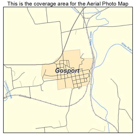 Aerial Photography Map of Gosport, IN Indiana