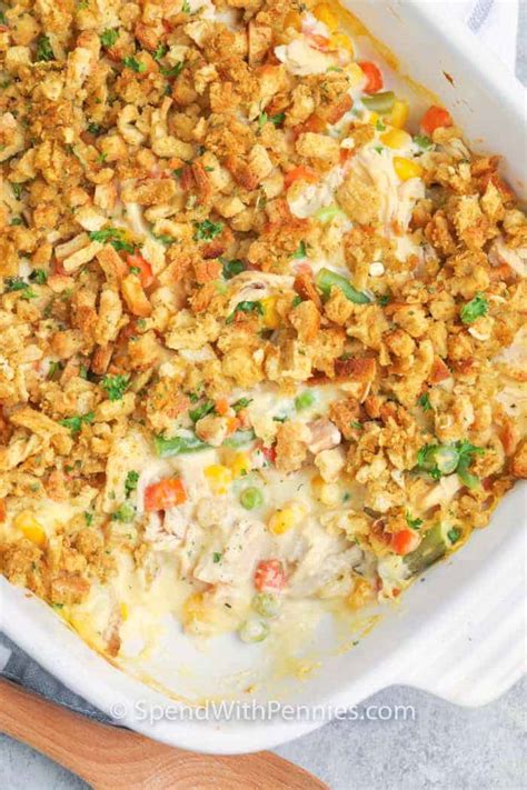 Chicken Stuffing Casserole {30 Minute One-Dish Meal!} - Spend With Pennies