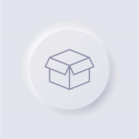 Box icon, White Neumorphism soft UI Design for Web design, Application ...