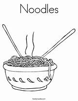 Noodles Coloring Page sketch template
