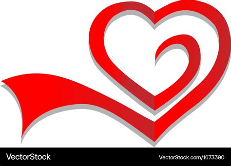 Heart symbol logo Royalty Free Vector Image - VectorStock