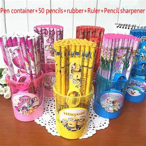 Children's kindergarten pupils learn pencil 50 tube pencil HB pencil ...