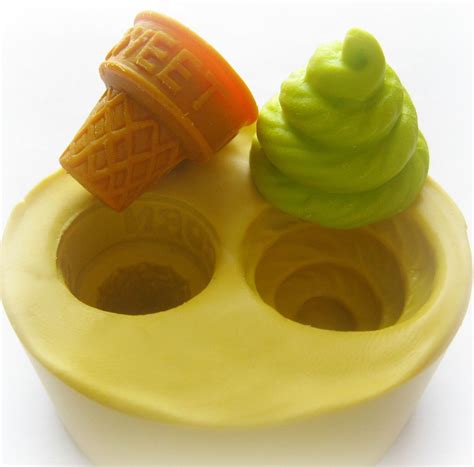 Ice Cream Cone Silicone Mold Dollhouse American Girl Doll SIze | Doll food, Homemade cafe ...