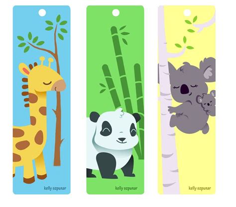 animal bookmarks | Cute bookmarks, Bookmarks kids, Printables kids