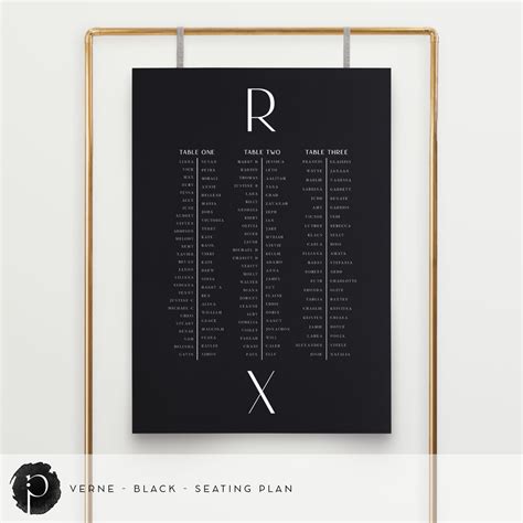 Verne - Seating Plan Chart – Paper & Ink Studio