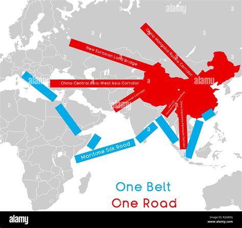 One Belt One Road new Silk Road concept. 21st-century connectivity and ...