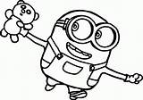 Minions Coloring Pages Bob  Home sketch template