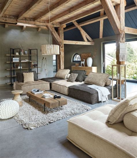 Cocooning living room decor with wood in focus: 24 ideas for a cozy ...