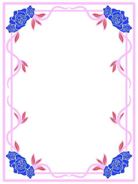 Premium Vector | Rose flower frame