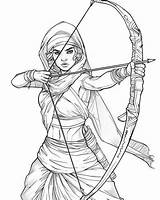 Archery Coloring Pages sketch template