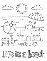 6 Printable Beach Coloring Pages sketch template
