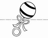 Baby Rattle Coloring Page sketch template