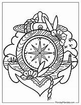 Anchor Tattoo Coloring Pages sketch template