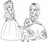 Sofia The First Coloring Pages Two Princesses And A Baby  sketch template