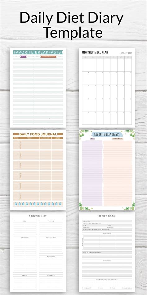 This Daily Diet Diary template has all the necessary aspects of a ...