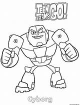 Cyborg Teen Titans Go Cartoon Coloring Page Printable sketch template