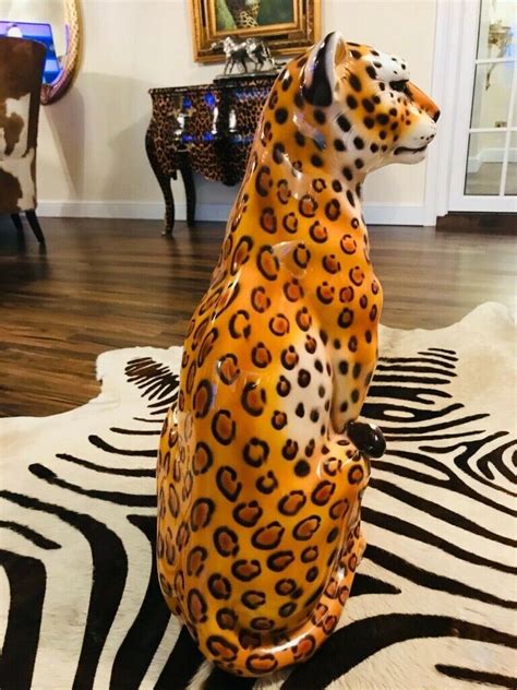 CERAMIC LARGE LEOPARD MADE IN ITALY STATUE ORNAMENT | in Newcastle ...