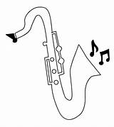 Coloring Pages Saxophone sketch template