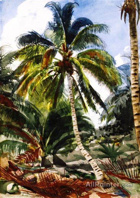 Winslow Homer Palm Trees, Bahamas Oil Painting Reproductions for sale | AllPainter Online Gallery