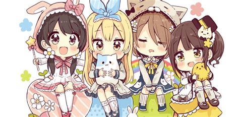 Group Of Chibi Friends