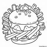 Cheesy Loaded Fries Coloring Page  Pagescom sketch template