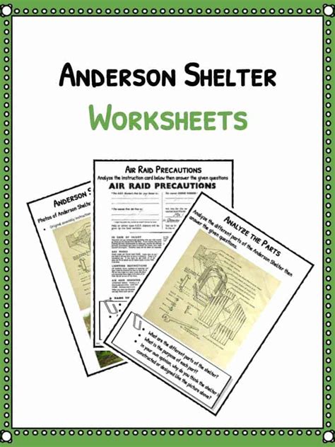 Anderson Shelter Facts & Worksheets | Study Material Resource