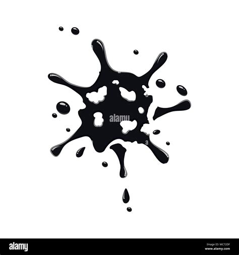 Oil spill splash isolated on white background Stock Vector Image & Art - Alamy