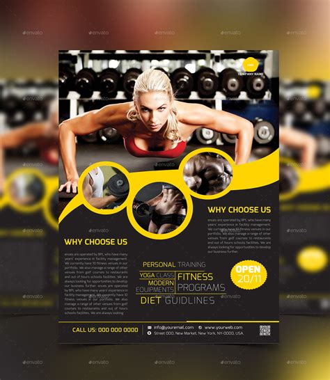 Fitness/Gym Flyer Template, Print Templates | GraphicRiver