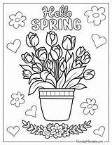 36 Spring Coloring Pages Free PDF Printables  Worksheets Library sketch template