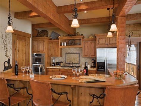 Modern log cabin kitchen ideas - bastafoods