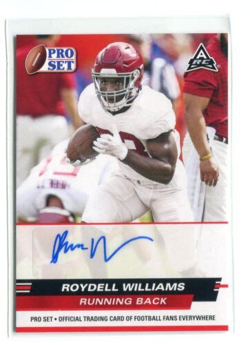 ROYDELL WILLIAMS 2022 Pro Set RED AUTO #PSA-RW1 ROOKIE Alabama Crimson Tide RB | eBay