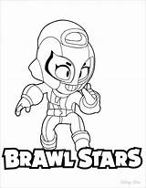 Brawl Stars Coloring Pages Max  ColoringBay sketch template