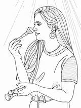 Hair Coloring Pages sketch template