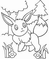 Eevee From Pokemon  Coloring Home sketch template