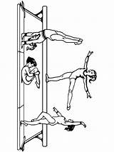 Gymnastics Bars Coloring Pages Sketch Page sketch template