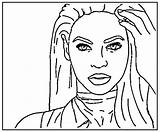 Beyonce Coloriage Colorare Ausmalbilder Celebrite Winfrey Oprah Shakira  sketch template