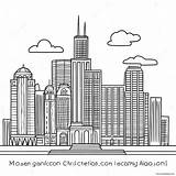 Colorful Chicago Architecture Coloring Page 20973 16583 sketch template
