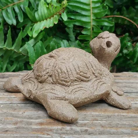 Clay Turtle Garden Sculpture