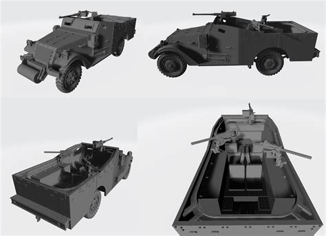 3D file M3 Scout Car 1/56・3D printer model to download・Cults