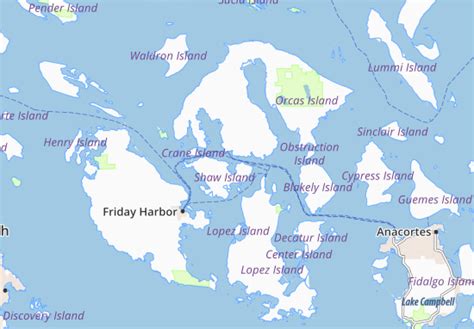 MICHELIN Shaw Island map - ViaMichelin