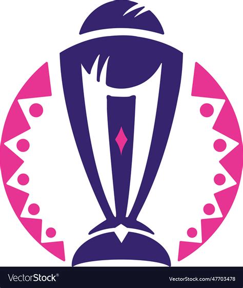 Icc international cricket council trophy logo Vector Image