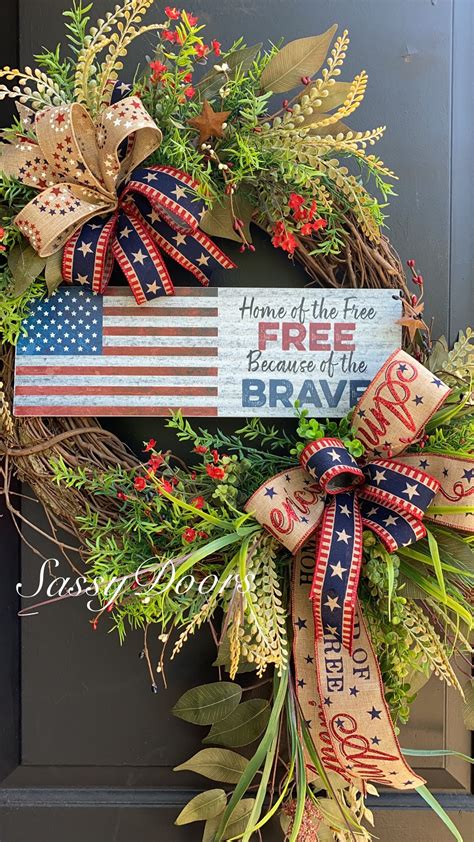 Americana Wreath, Patriotic Wreath, July 4th Wreath,Memorial Day wreath ...