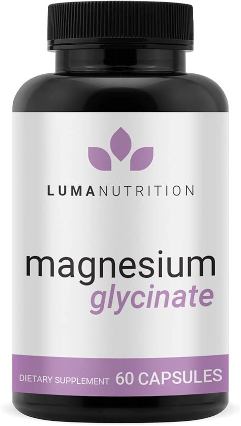 Buy Magnesium Glycinate 1000mg Equal to 200mg Magnesium - Pure ...