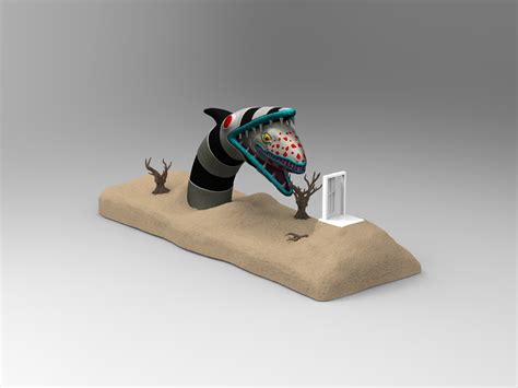 Beetlejuice Sandworm Diorama 3D model 3D printable | CGTrader